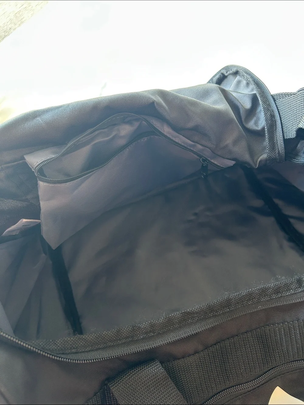 Adidas Black Duffel Bag with White Logo